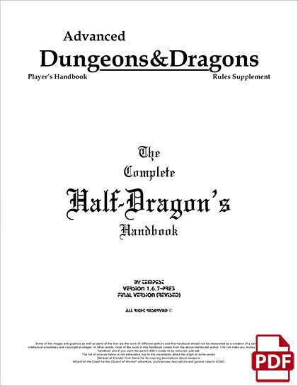 The Complete Half-Dragon's Handbook